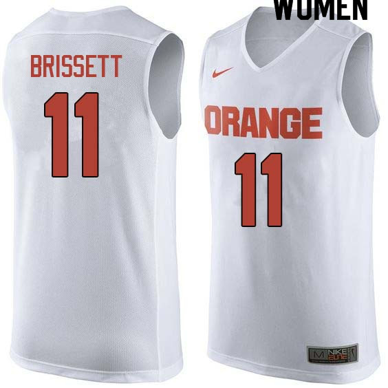 Women #11 Oshae Brissett Syracuse White College Basketball Jerseys Sale-White